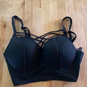 Black bathing suit top